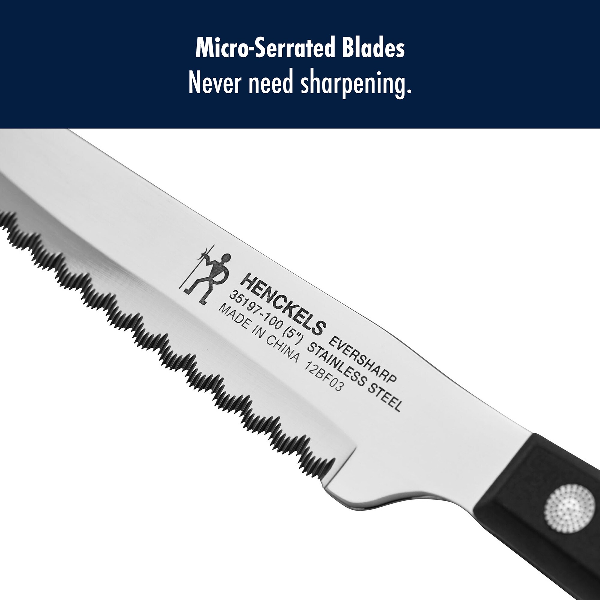 HENCKELS Razor-Sharp Steak Knife Set of 8, German Engineered